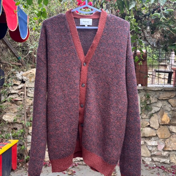 Palmes Burgundy/Brown Inter Cardigan - Picture 2 of 8